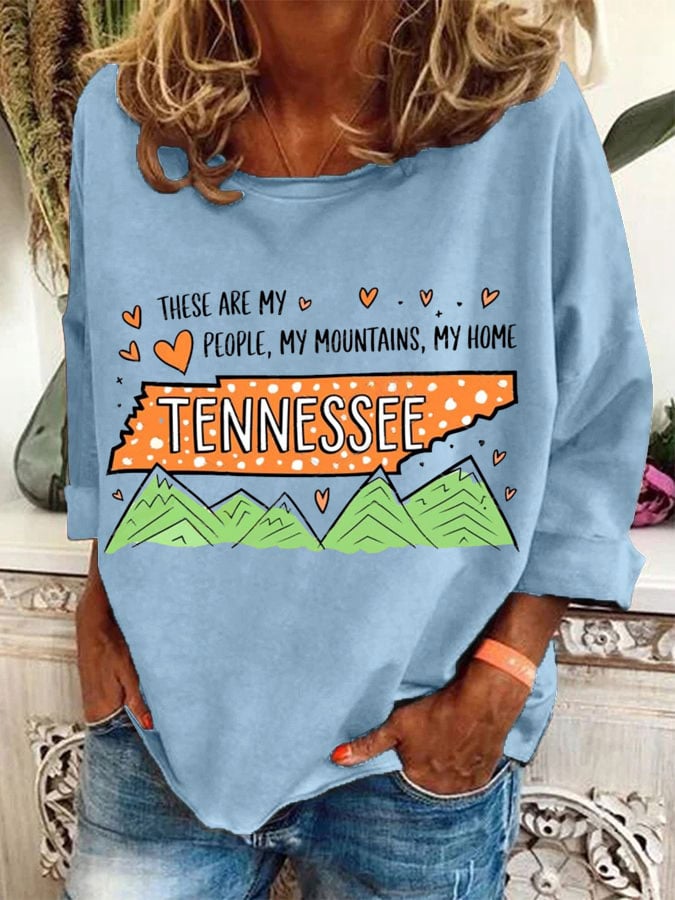 Women's Helen of Tennessee Storm Print Casual Sweatshirt