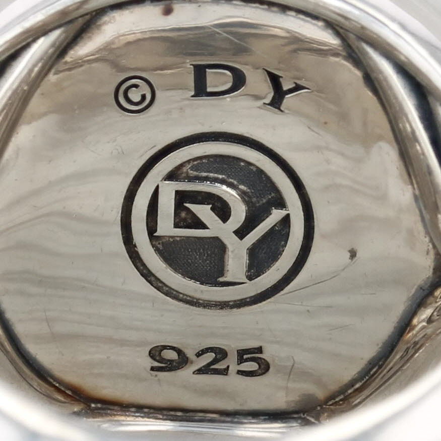 David Yurman Onyx Ring Sterling Silver Size 9.25 Men's Cushion Solitaire