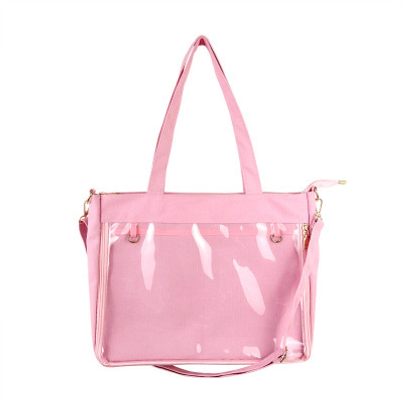 Women's Medium PVC Solid Color Classic Style Square Zipper Shoulder Bag