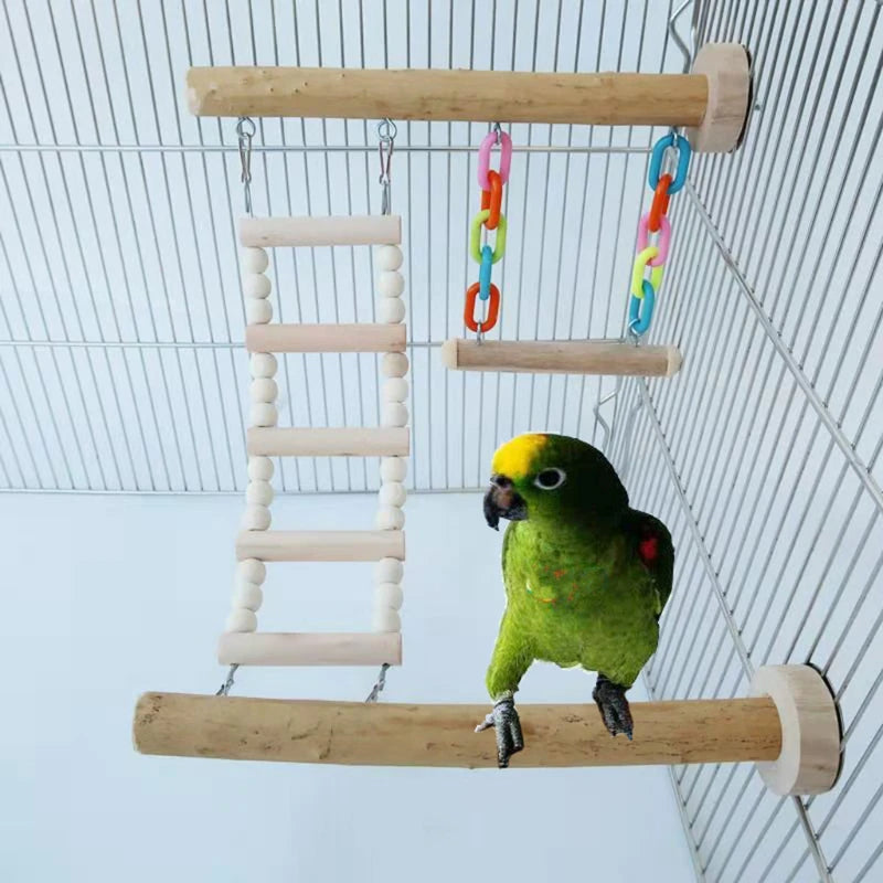 Wood Bird Perch Sleeping Stand Toy
