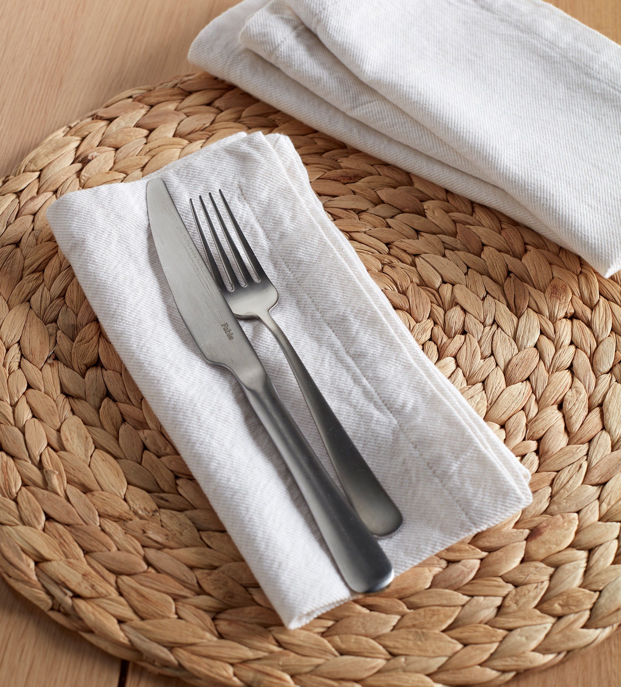 Off White Nellie 100% Cotton Napkins - Set of 4