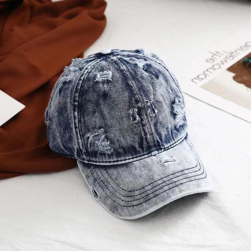 Unisex Retro Color Block Curved Eaves Baseball Cap