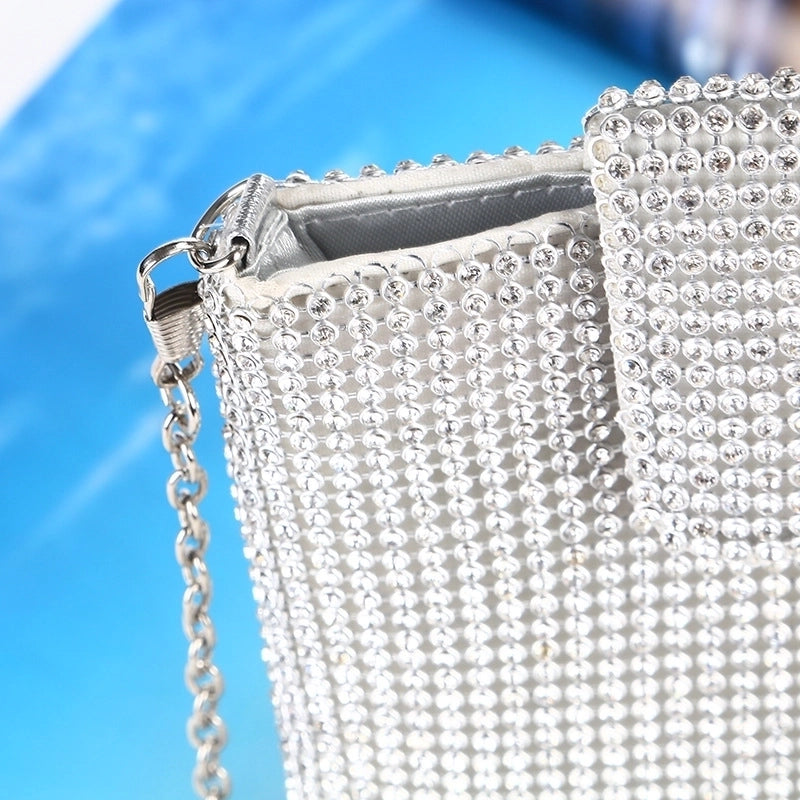 Black Gold Silver Solid Color Evening Bags