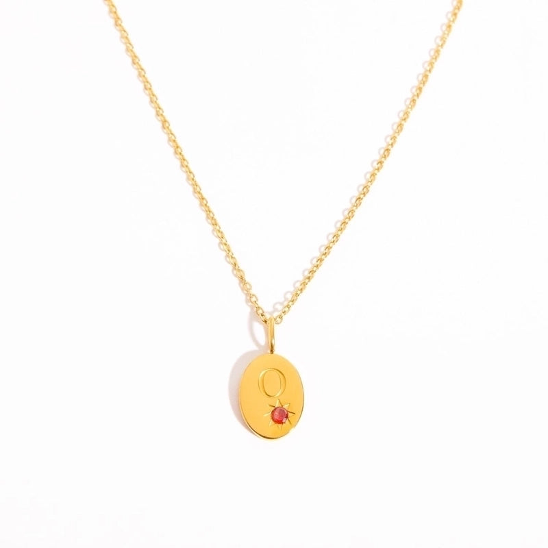 201 Stainless Steel 304 Stainless Steel Titanium Steel Gold Plated Casual Minimalist Plating Inlay Letter Zircon Pendant Necklace