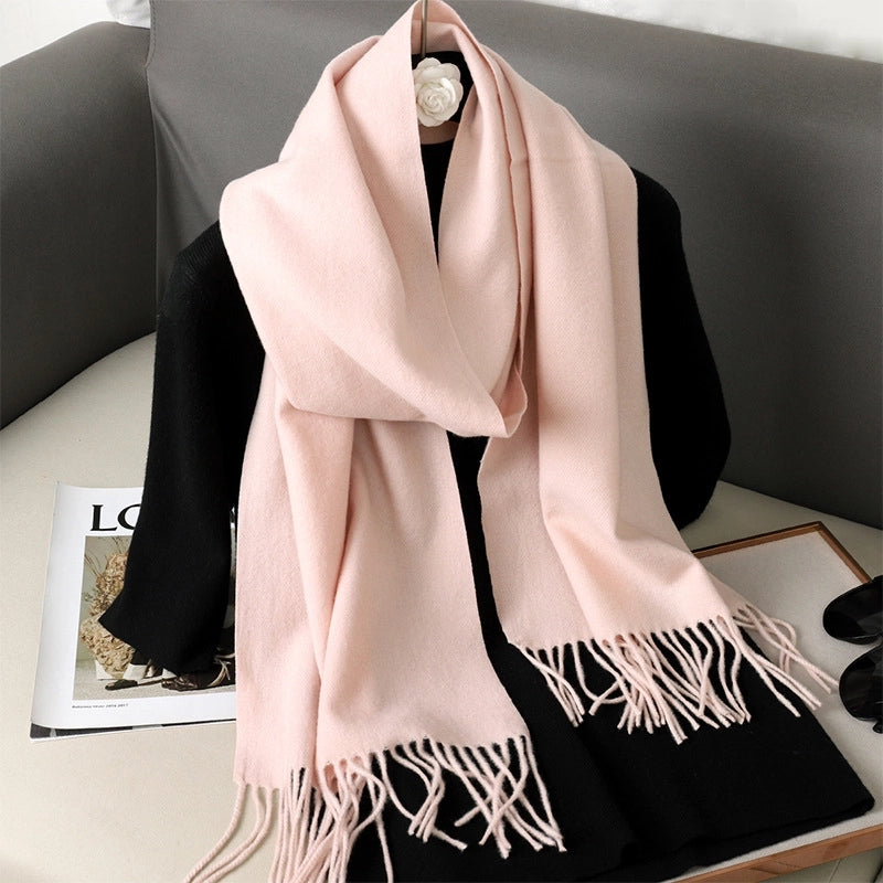 Women's Elegant Solid Color Imitation Cashmere Scarf