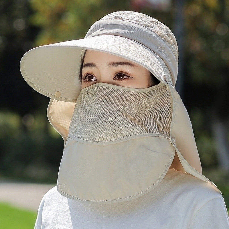 Women's Minimalist Solid Color Big Eaves Sun Hat