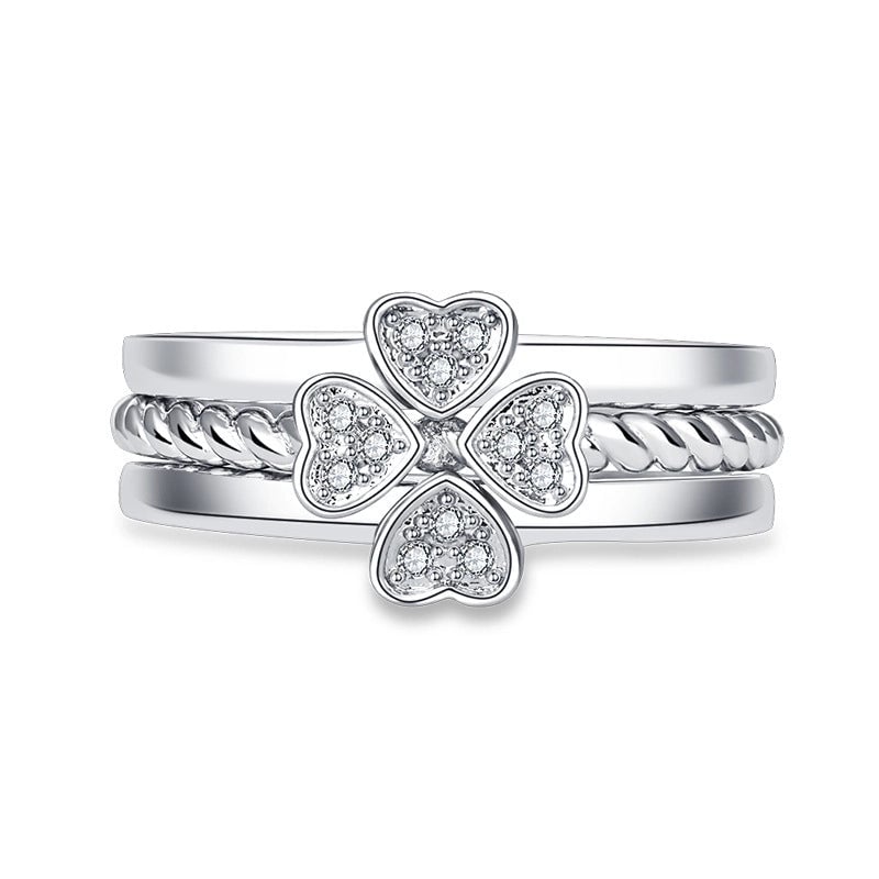 Minimalist Solid Color Copper Plating Inlay Artificial Diamond Rings 1 Piece