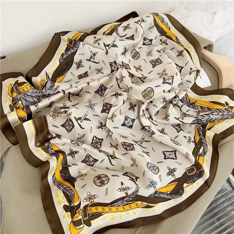 Women's Elegant Printing Polyester Printing Silk Scarf