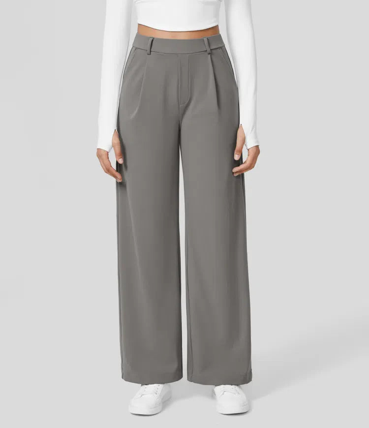 Quinn | High Waist Trousers with Side Pockets