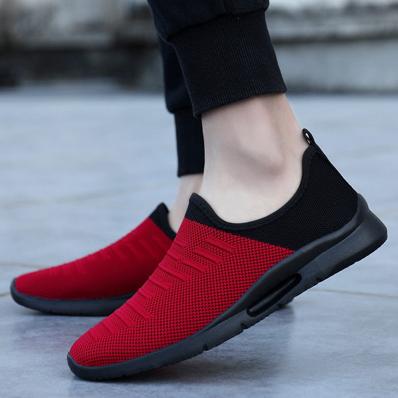 flats Mens Casual Shoes Men Slip-on Sock Sneakers Breathable Light Leisue Walking Jogging Running Tenis Masculino Adulto