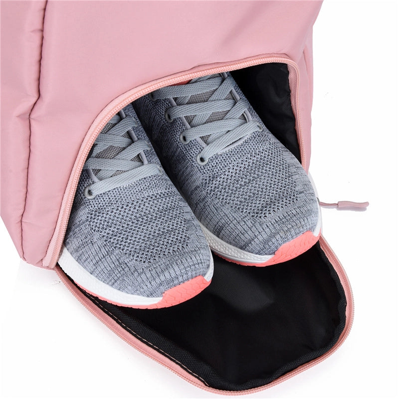 Unisex Sports Solid Color Nylon Waterproof Travel Bags