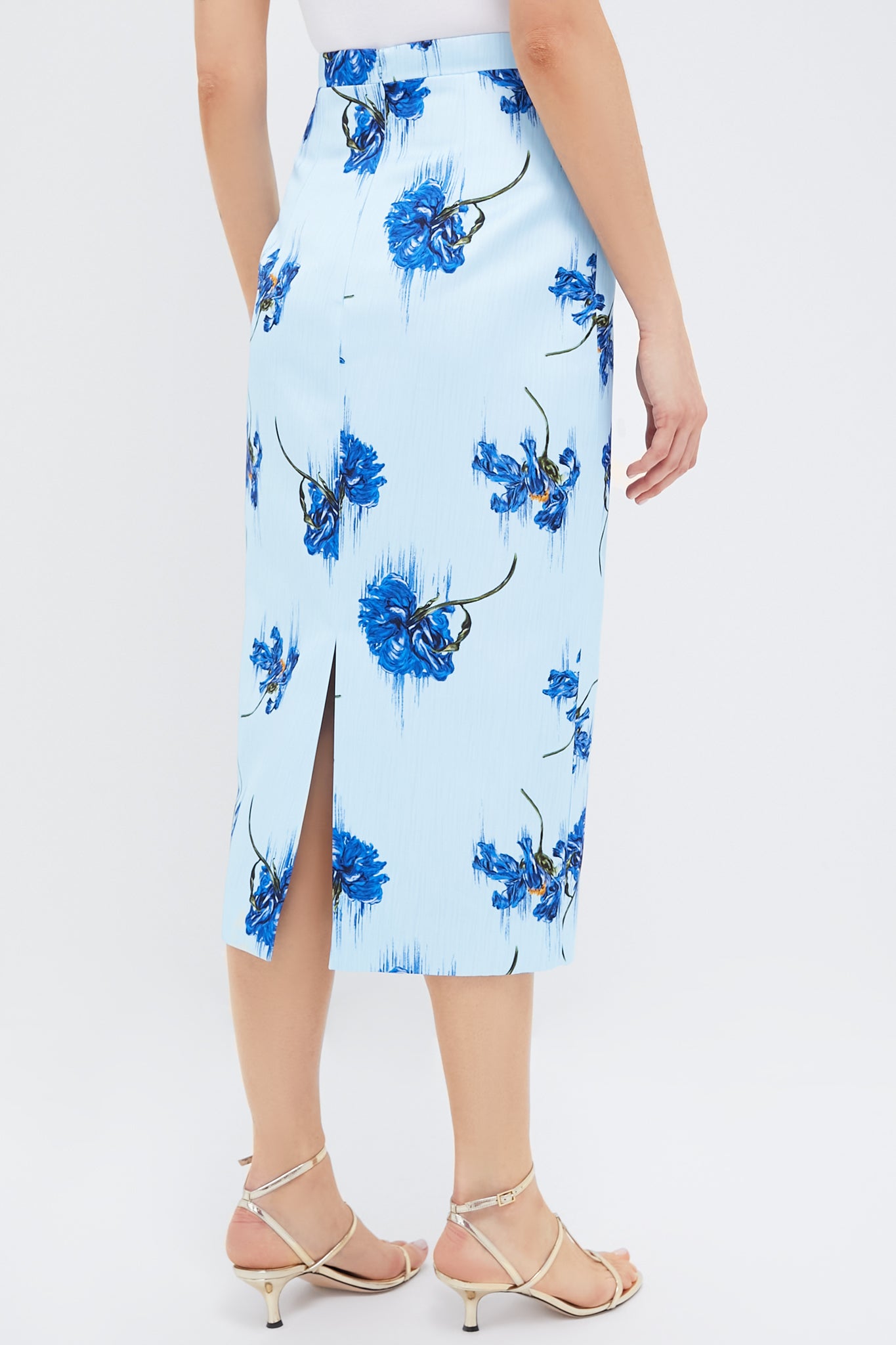 Blue Flowers on Duck Egg Lorelei Skirt
