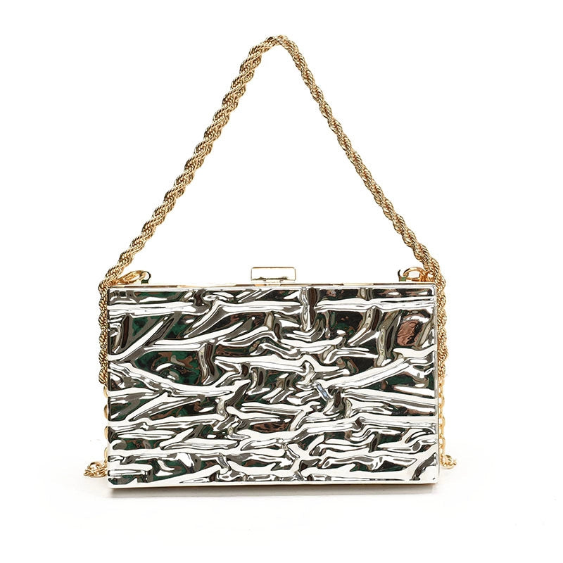 Women's Medium Arylic Solid Color Streetwear Square Lock Clasp Shoulder Bag Crossbody Bag