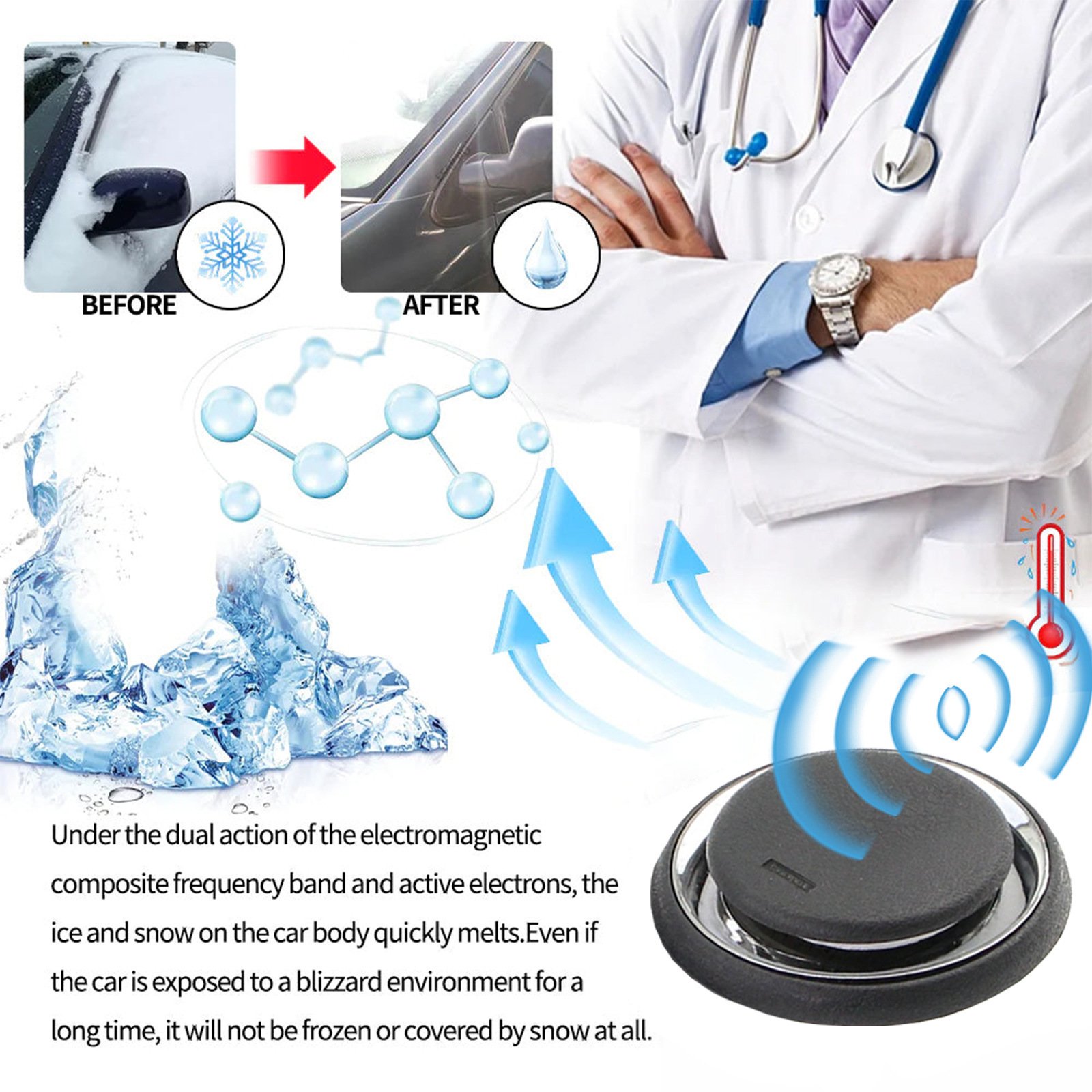 ❄Winter Promotion - 49% off❄ Anti-freeze Electromagnetic Car Snow Removal Device