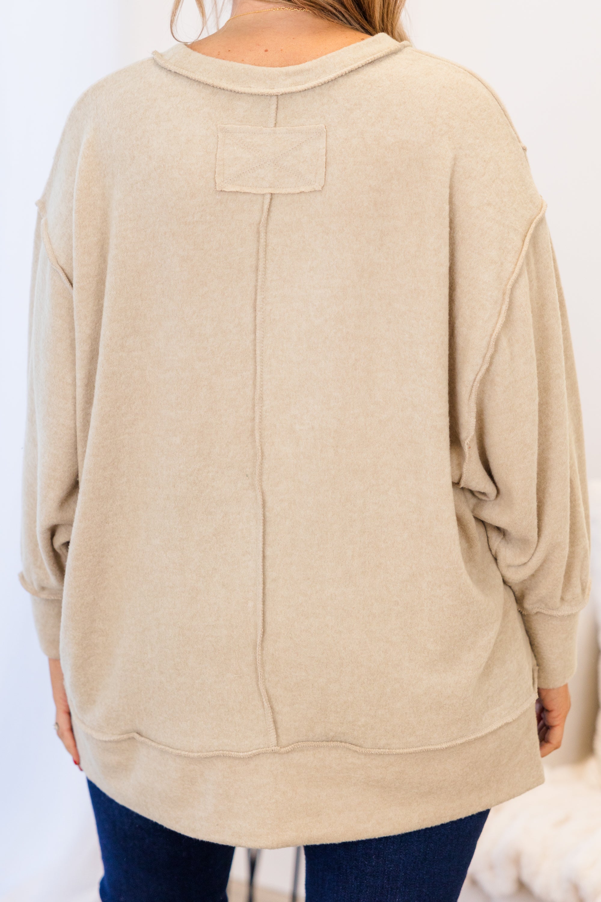 Say Hello Sweater. Light Mocha