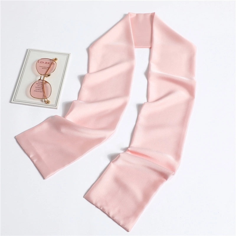 Women's Minimalist Classic Style Solid Color Polyester Silk Scarf