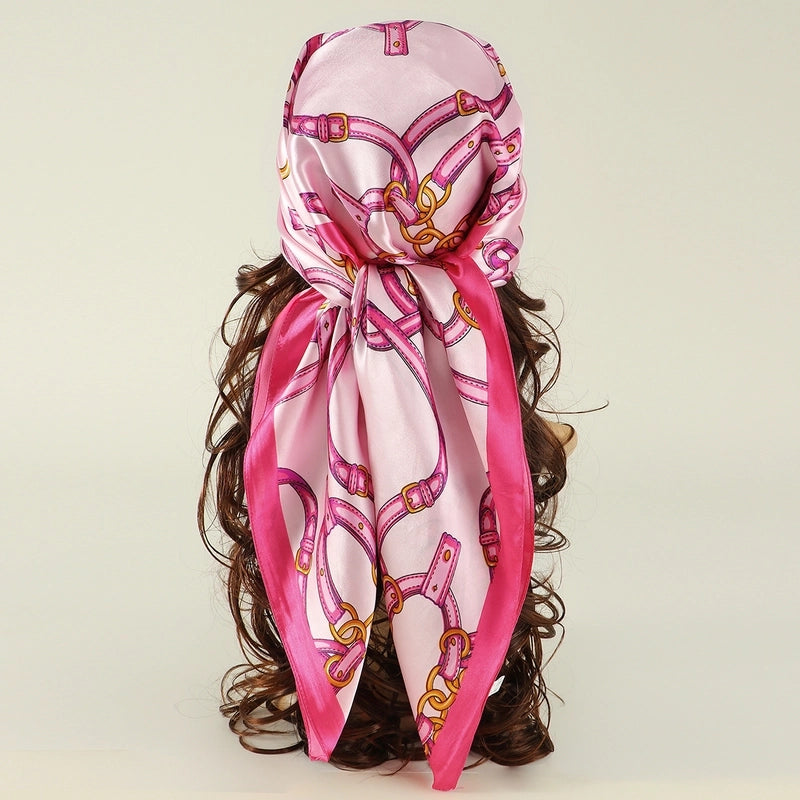 Women's Streetwear Solid Color Satin Silk Scarf