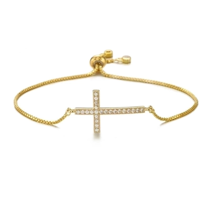 Copper Cross Zircon Copper Bracelets