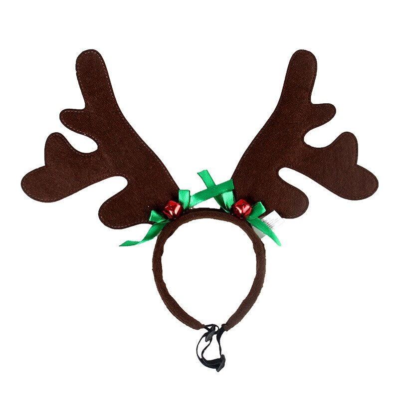 Christmas Pet Dog Hat With Headband Deer