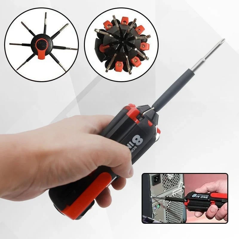 🔥BIG SALE - 49% OFF🔥🔥8 Screwdrivers in 1 Tool with Worklight and Flashlight