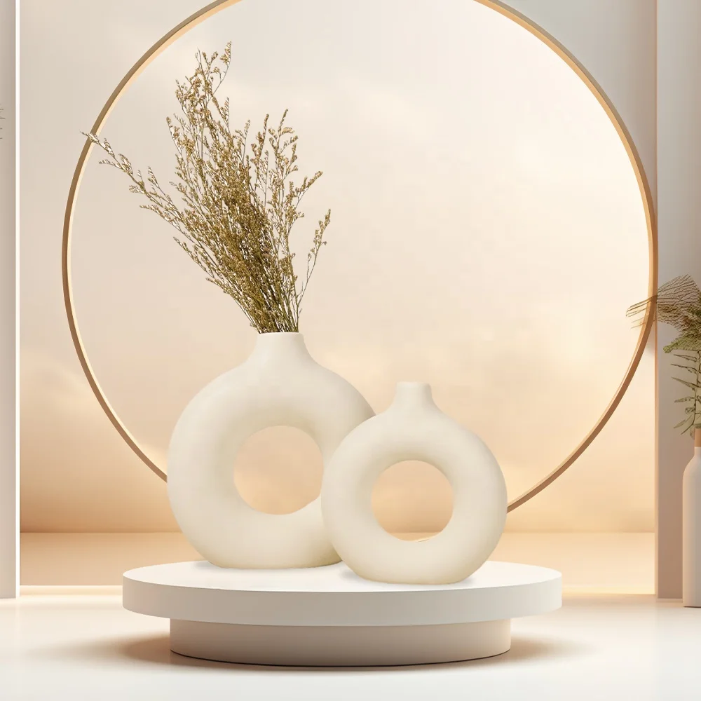 Hot Sell Nordic Unique Creative Ceramic Crafts Living Room Cross-Border Vase Ceramic For Home Decor