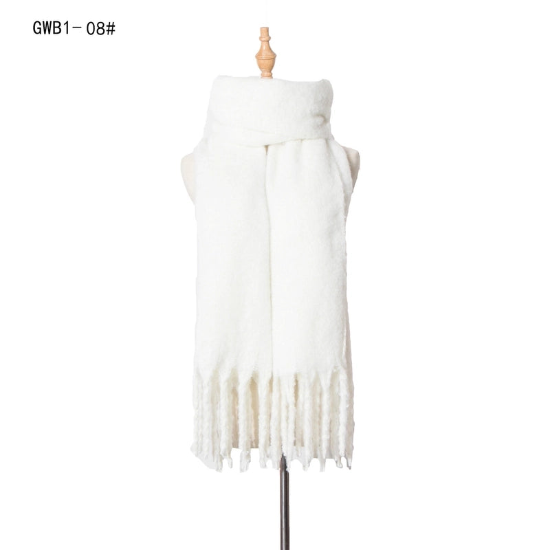 Women's Vintage Style Solid Color Polyester Scarf