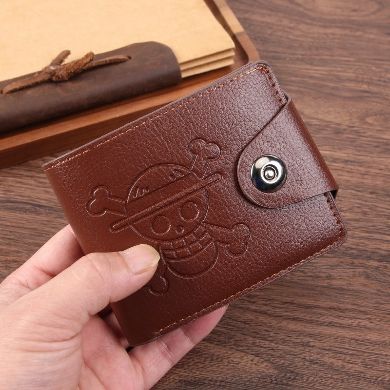Men's Solid Color Pu Leather Open Small Wallets