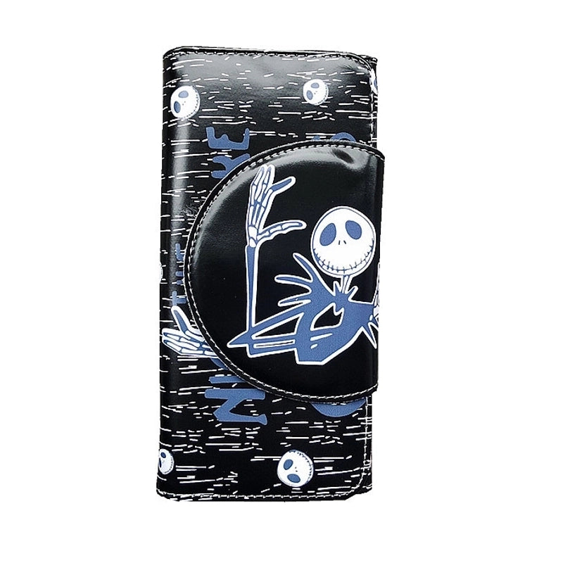 Unisex Skull PU Leather Magnetic Buckle Wallets
