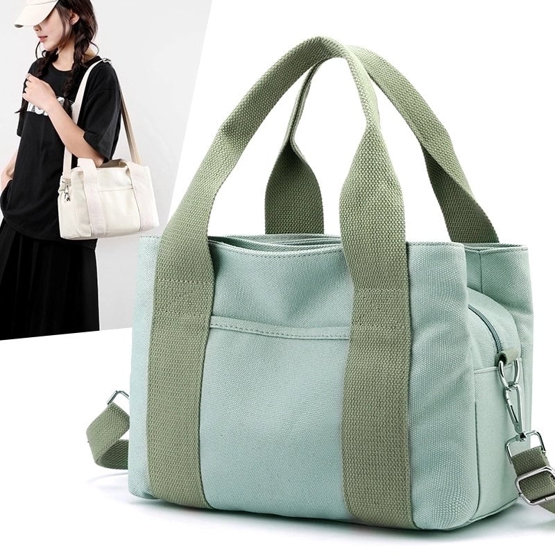 Women's Medium All Seasons Canvas Vintage Style Handbag Tote Bag