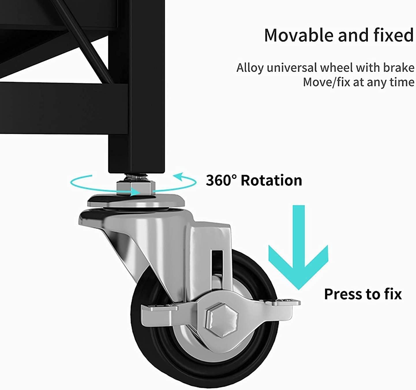 5 Layer Foldable Trolley Rack .Folding Shelf for Kitchen