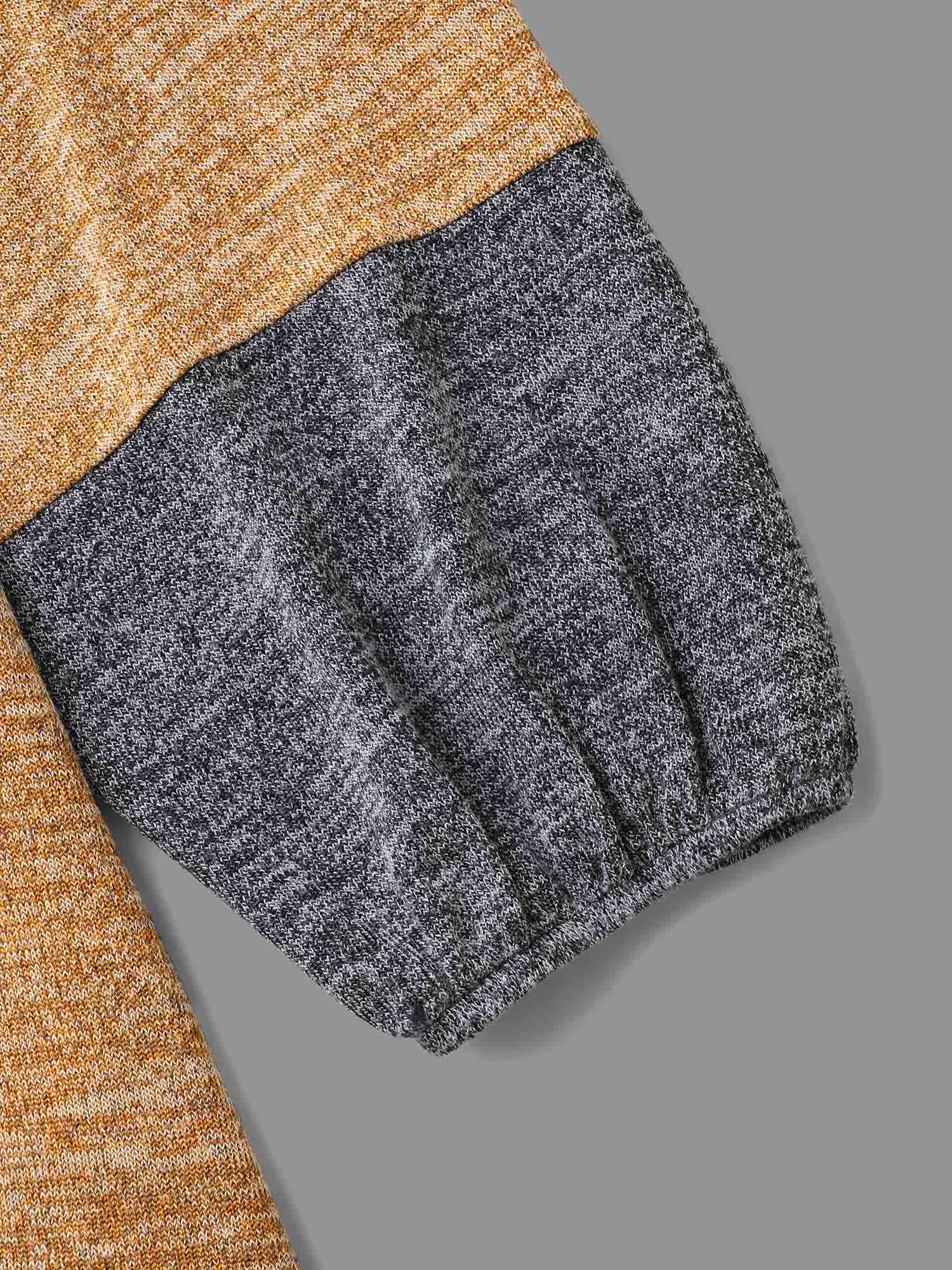 Colorblock Contrast Heather Pocket Knit Dress