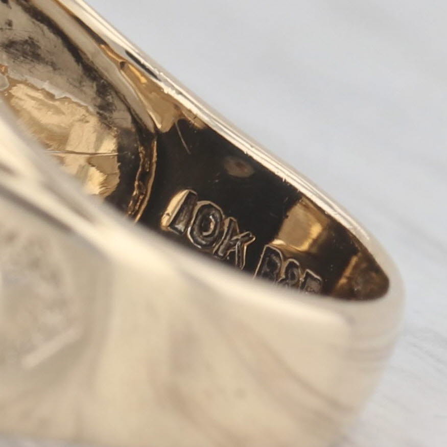 Vintage Air Force Onyx Signet Ring 10k Yellow Gold Size 8.5 US Military