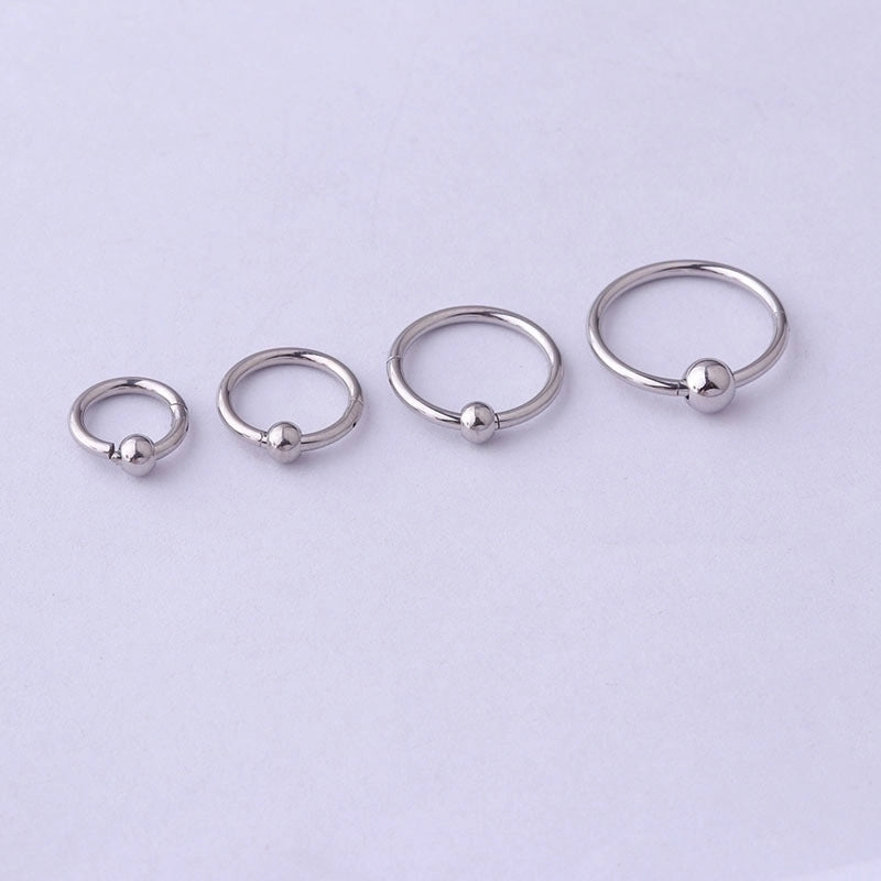 Nose Rings & Studs Fashion Circle 316L Stainless Steel  Plating