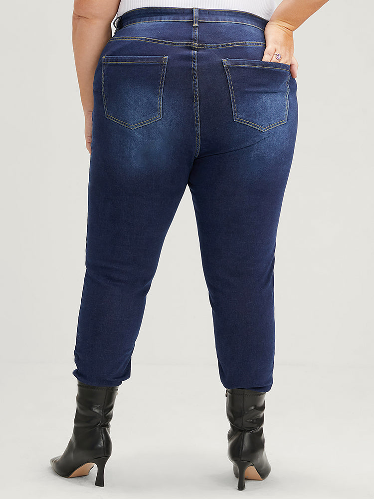 Skinny Extremely Stretchy High Rise Dark Wash Jeans