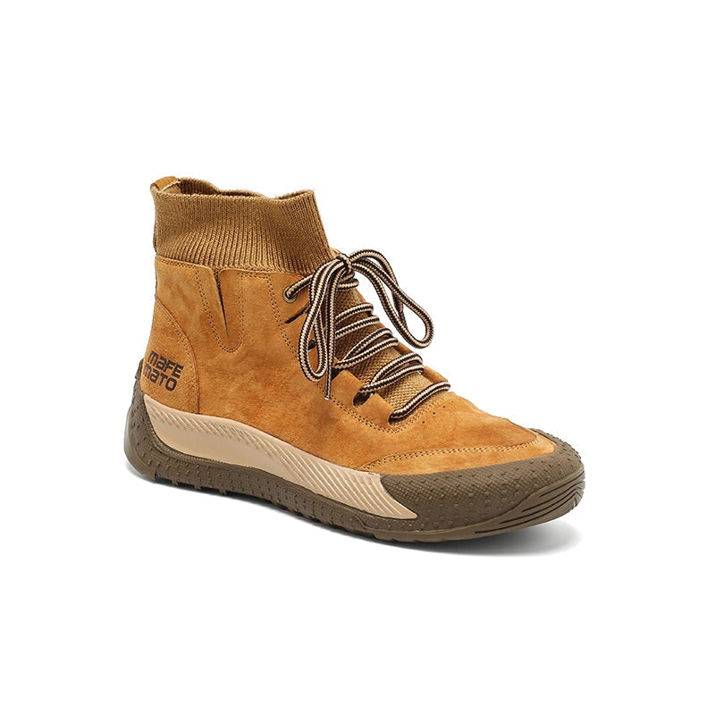 Handmade Retro Nubuck Leather Martin Boots Designer Retro Chunky Boots