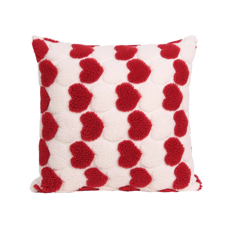 Casual Elegant Lady Heart Shape Solid Color Polyester Pillow Cases Couch & Sofa Decor