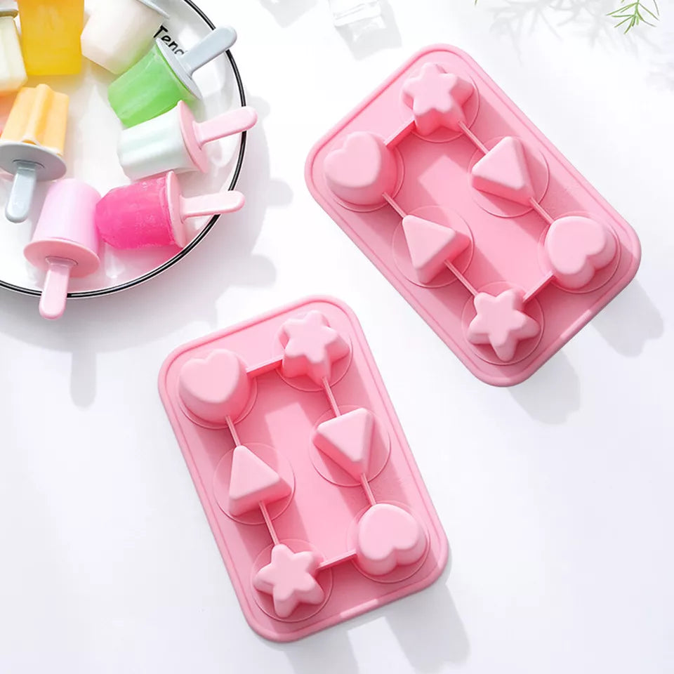 6 HOLES SUMMER ICE-CREAM MAKER POPSICLE MOLD