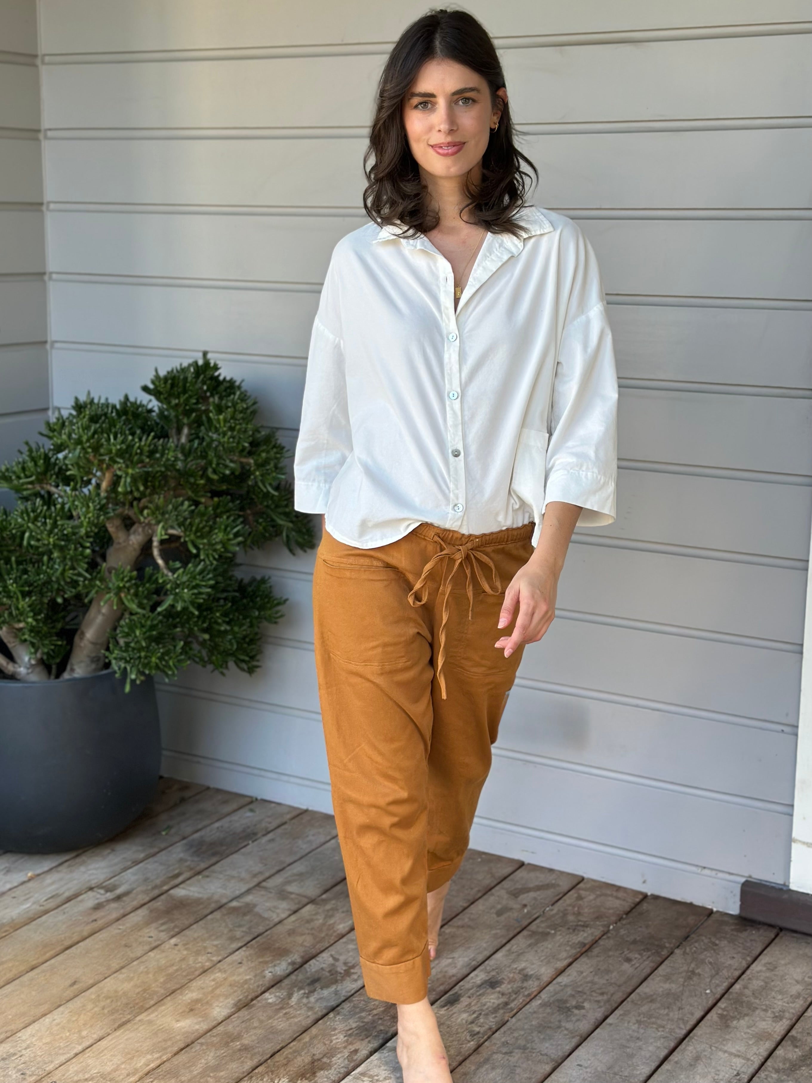 dylan pants - caramel twill