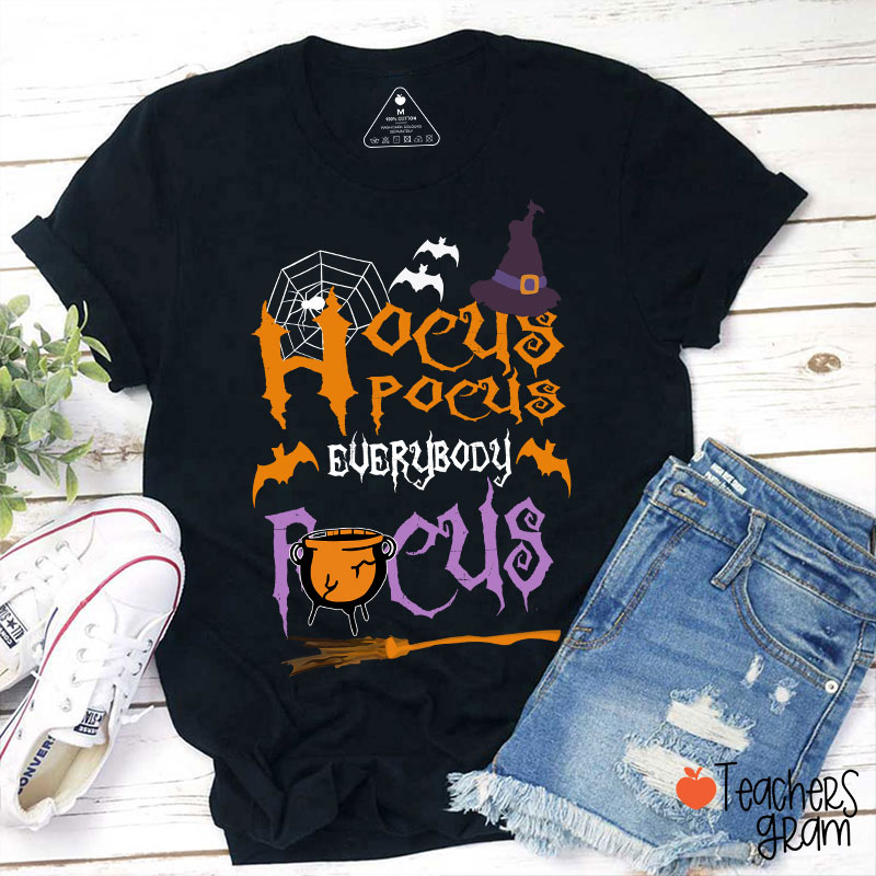 Hocus Pocus Everybody Focus Witch Hat T-Shirt