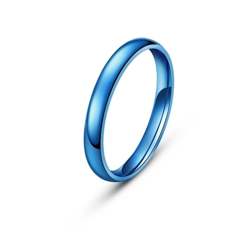 Titanium Steel Minimalist Geometric Rings