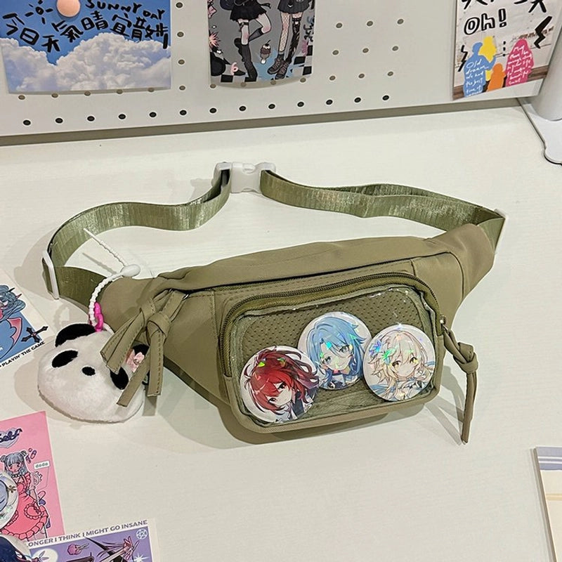 Women's Classic Style Streetwear Solid Color Nylon Waist Bags