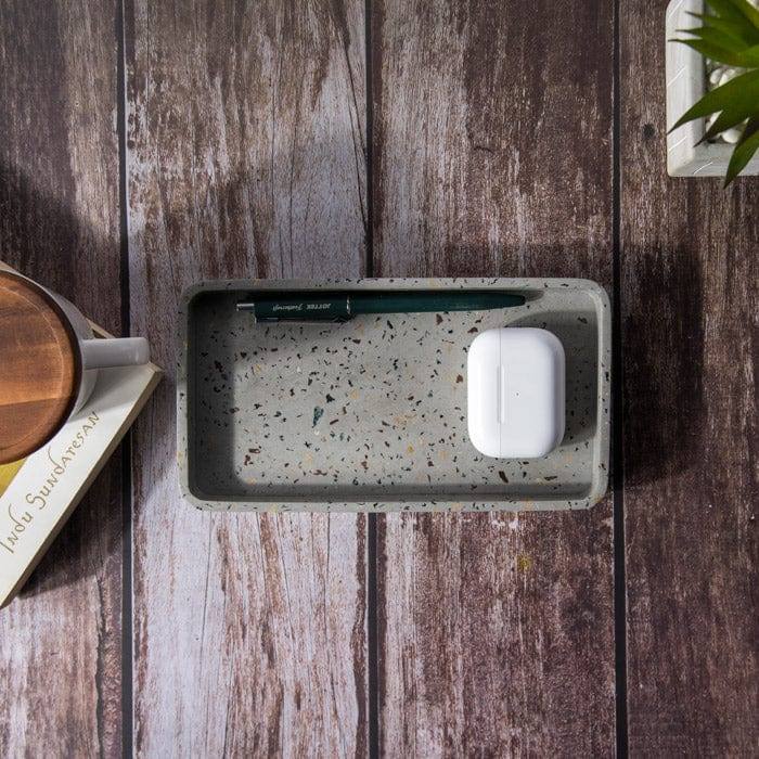 Concrete Valet Tray - Terrazzo Grey