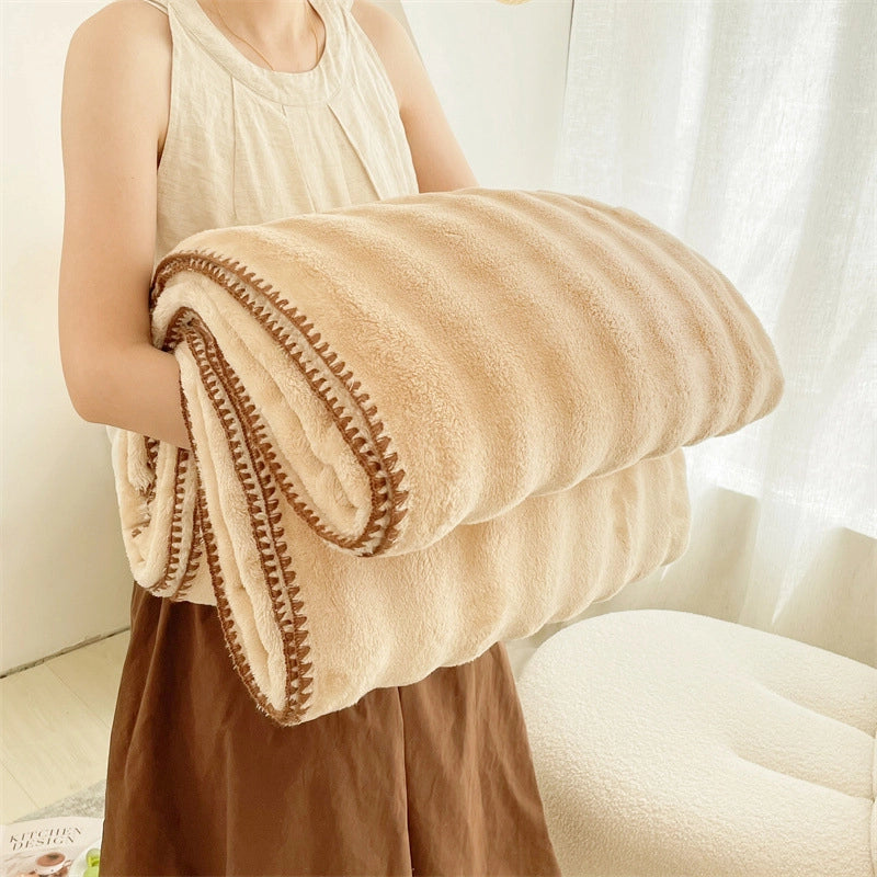 Casual Solid Color Polyester Blanket Couch & Sofa Decor