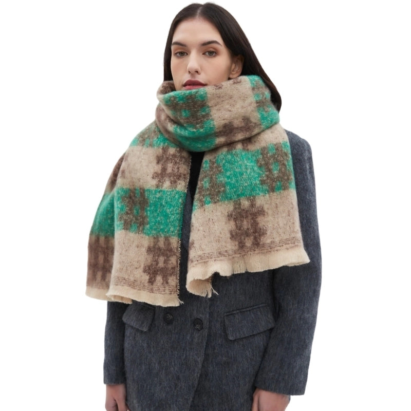 Unisex Casual Minimalist Geometric Color Block Polyester Scarf