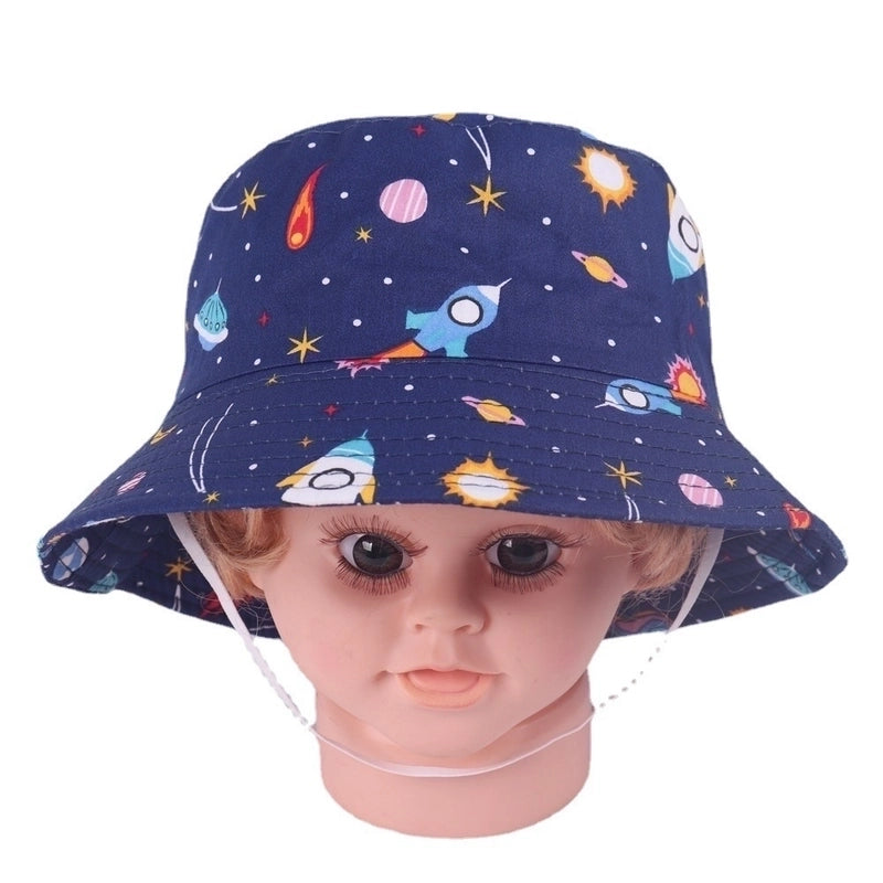 Children Unisex Basic Color Block Bucket Hat
