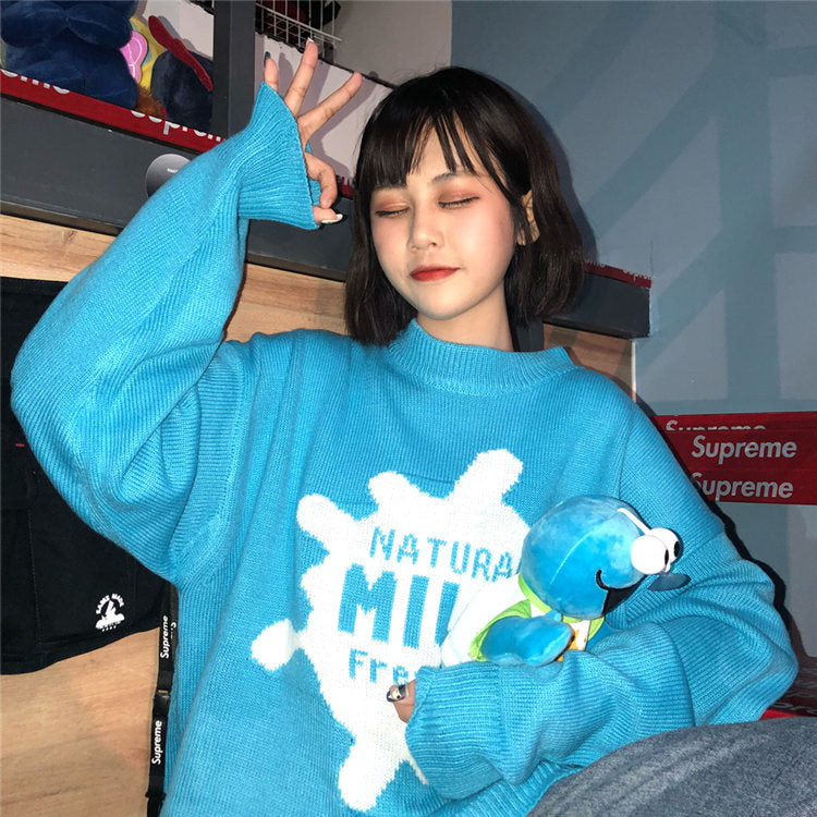 Harajuku Blue Sweater KF9485