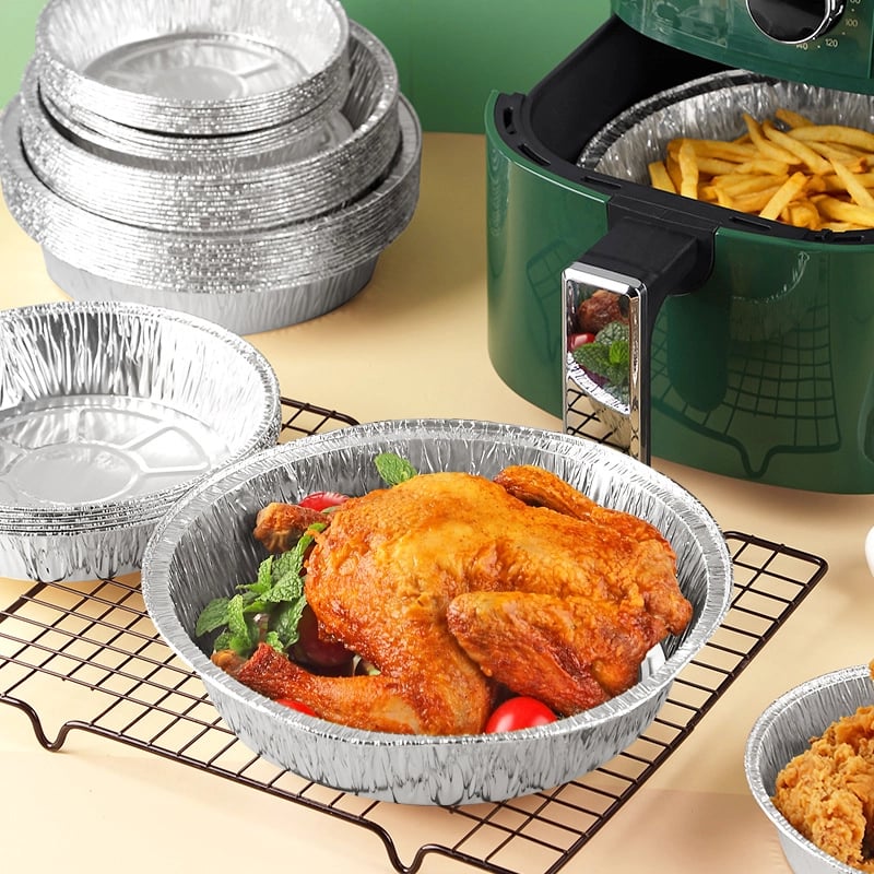 50 Pcs Set Reusable Aluminum Foil Air Fryer Liners