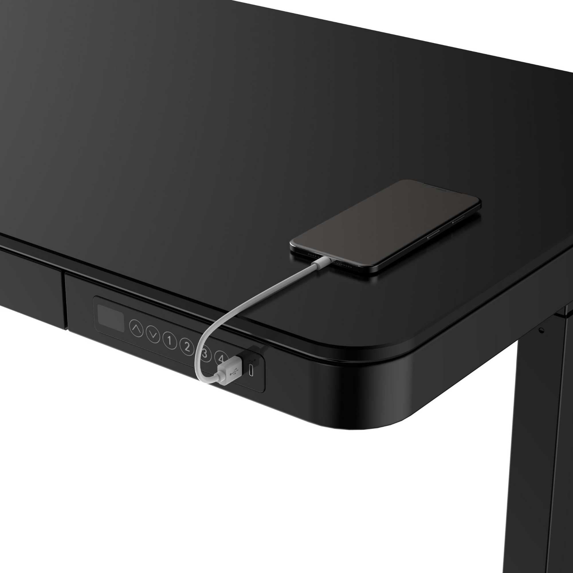Liftek electric height adjustable desk. Black