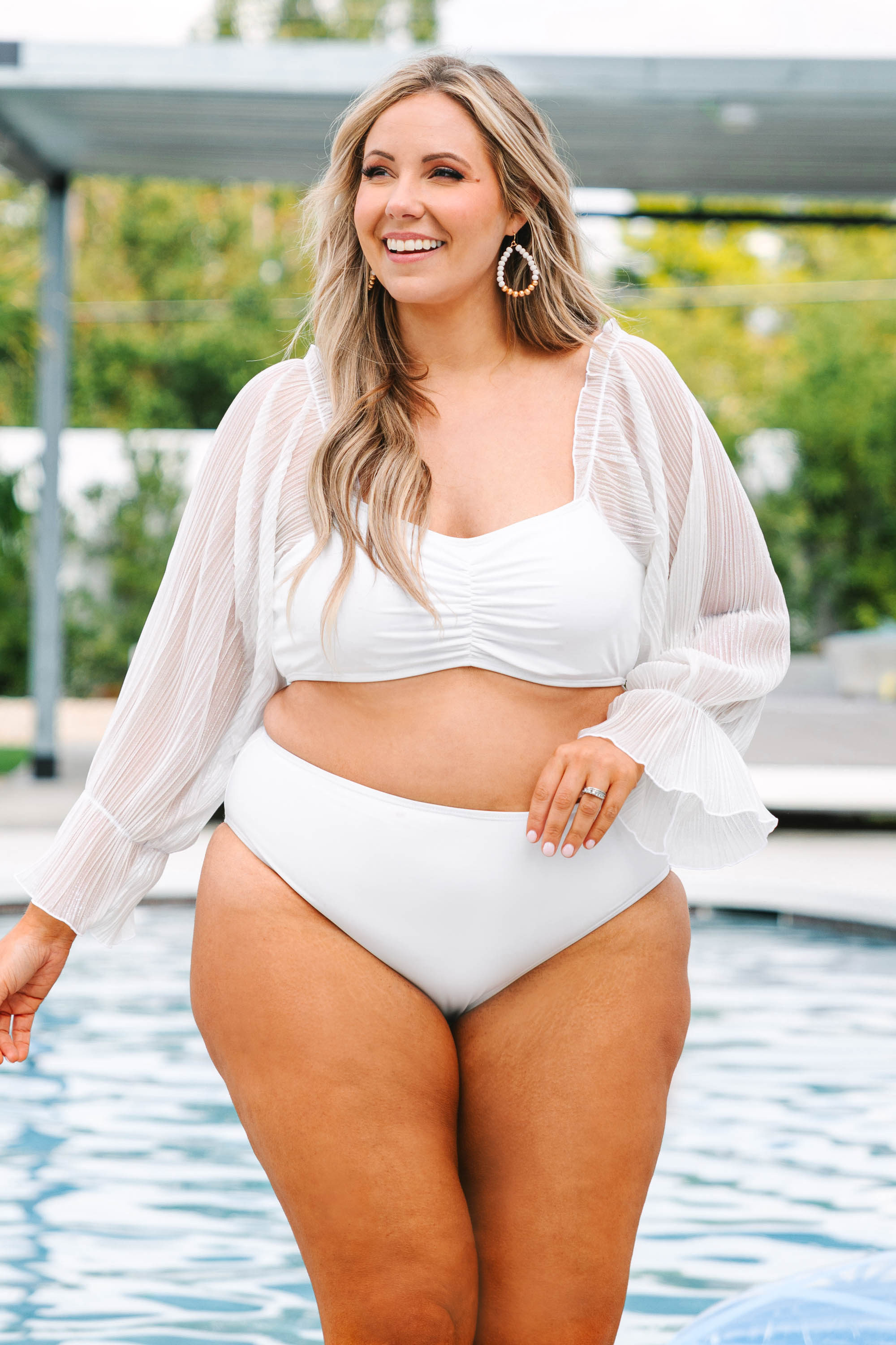 Those Summer Nights Swim Top. White