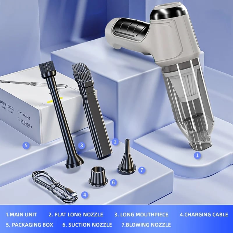 Wireless wet and dry car vacuum cleaner